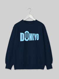 DOKKYO ヘヴィーウェイトクルーネックスウェット DOKKYO DOMEロゴ ネイビー